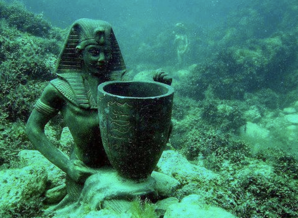 Ancient Egyptian city, Heracleion, Lost City of Heracleion, Ancient history, Archaeological discovery, Underwater exploration, Historical find, Egyptian civilization, 1,200 years ago, Historical site, Rediscovered city,