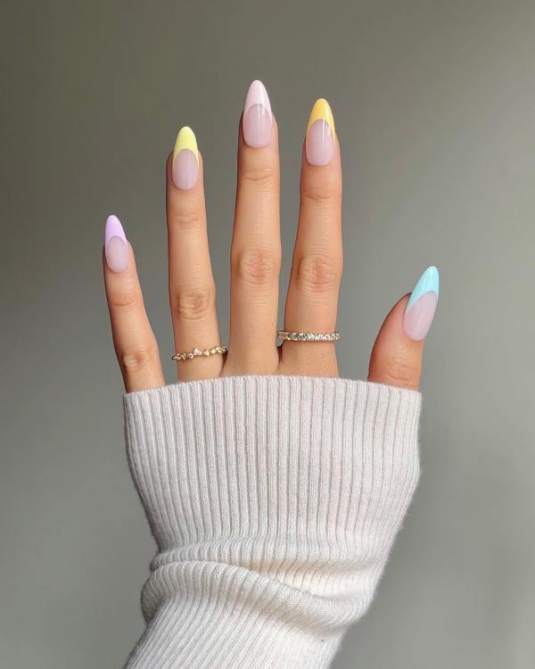 spring nails, spring nails 2023, spring nails inspiration, spring nails short, spring nails simple, spring nails acrylic, spring nail art, spring nail designs, spring nail ideas, spring nail colours, French tip nails, pastel nails