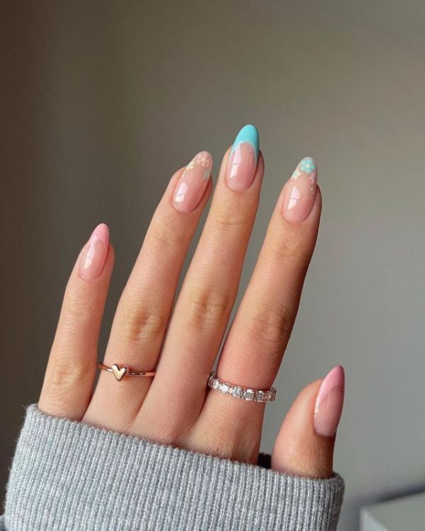 spring nails, spring nails 2023, spring nails inspiration, spring nails short, spring nails simple, spring nails acrylic, spring nail art, spring nail designs, spring nail ideas, spring nail colours, floral nails, French tip nails