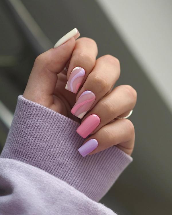 spring nails, spring nails 2023, spring nails inspiration, spring nails short, spring nails simple, spring nails acrylic, spring nail art, spring nail designs, spring nail ideas, spring nail colours, pastel nails, swirl nails