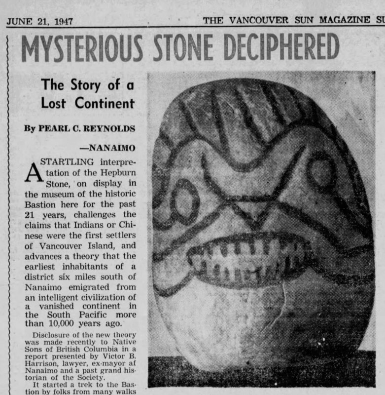 Could Vancouver Island's Hepburn Stone Be 15,000 Years Old?