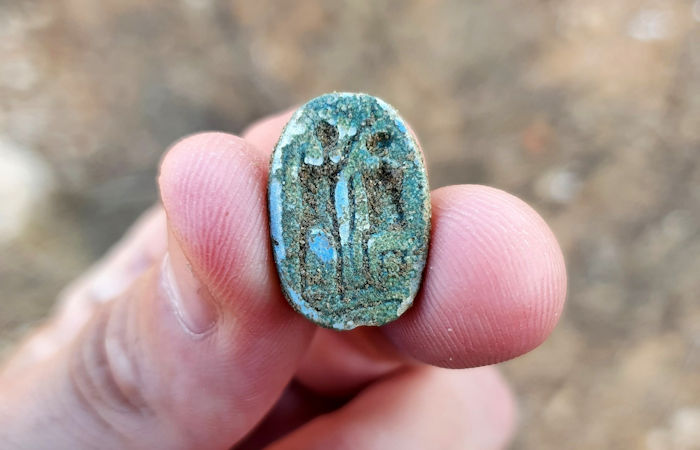 3,000-Year-Old Stone Scarab Seal Depicting A Pharaoh Discovered In Israel