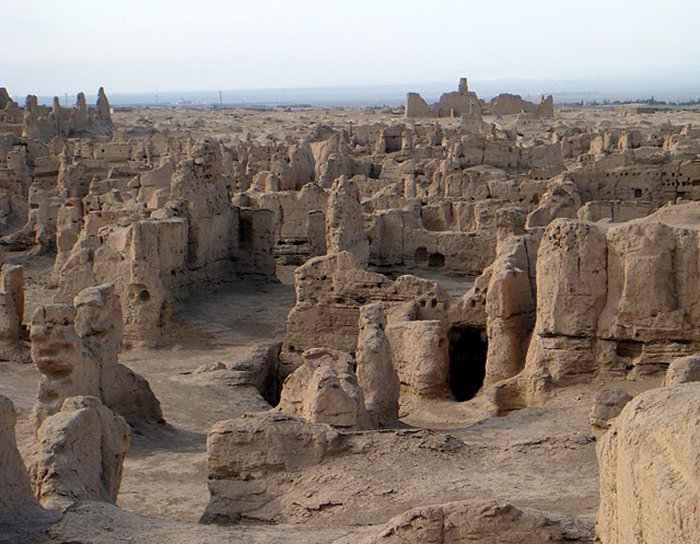 Ruins Of 2,300-Year-Old City Of Jiaohe On The Silk Road