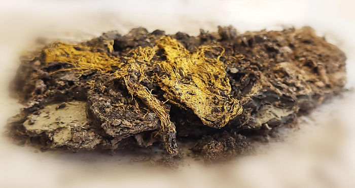 Unique Ancient Gold Cloth Found In The Necropolis Of Saint-Pierre-l'Estrier Is Is The Largest Antique Piece Found To Date