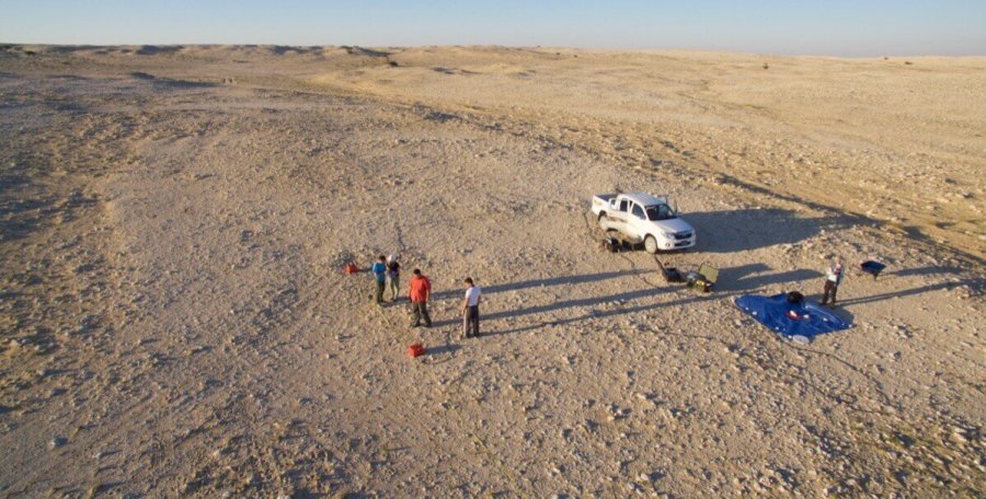 Drone sH๏τ of survey of settlement area in the Eastern Arabian Peninsula. Credit: University of Southern California