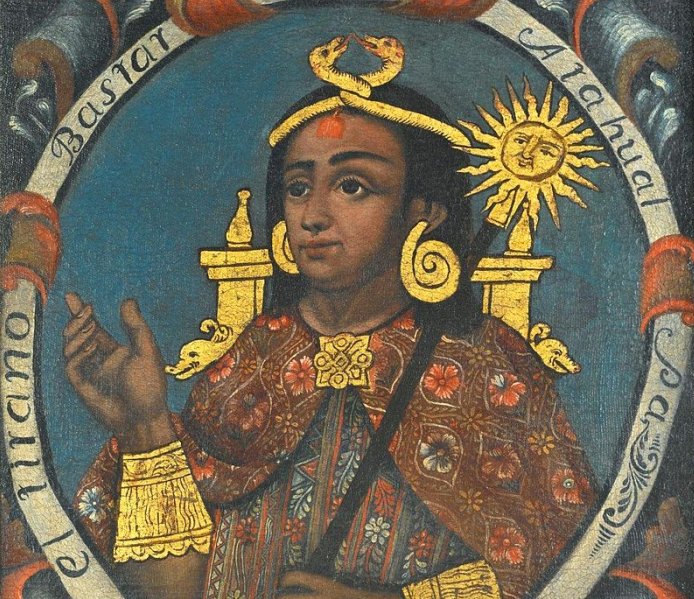 Atahualpa, Fourteenth Inca. 18th-century painting by the Cusco School, (Brooklyn Museum). Image credit: Brooklyn Museum - Public Domain