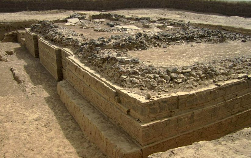 A 5th century Byzantine basilica at Adulis, Eritrea, excavated in 1914 by the Italian archaeologist Roberto Paribeni.