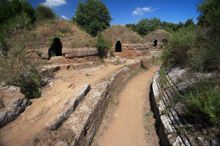 Etruscan City Of Cerveteri With Magnificent House-Like Tombs Decorated With Scenes From Life And Death