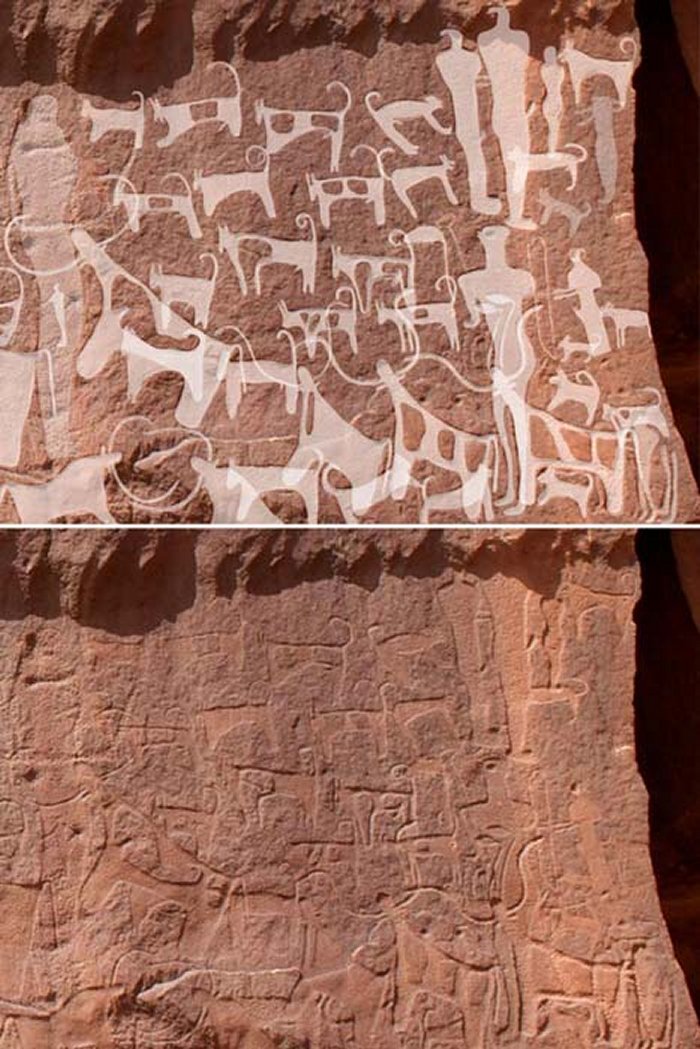 World's Oldest Evidence Of Dogs Wearing Leashes Could Be 8,000-Year-Old Rock Carvings