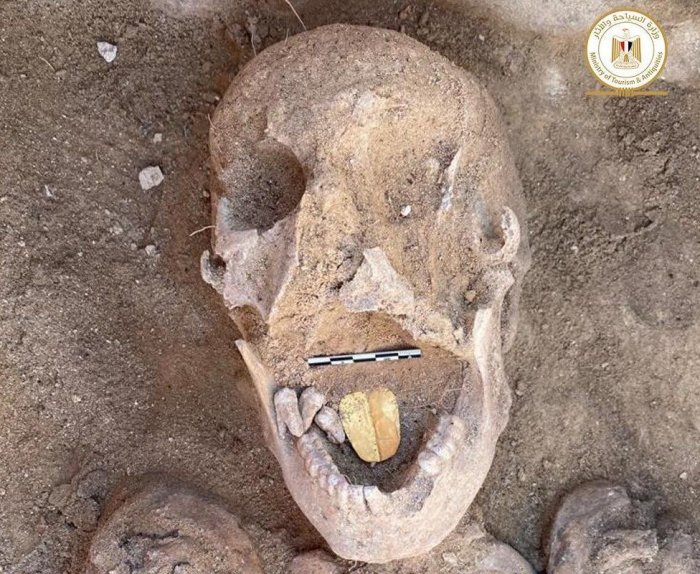 Ancient Egyptian Mummies With Golden Tongues Discovered In Alexandria 