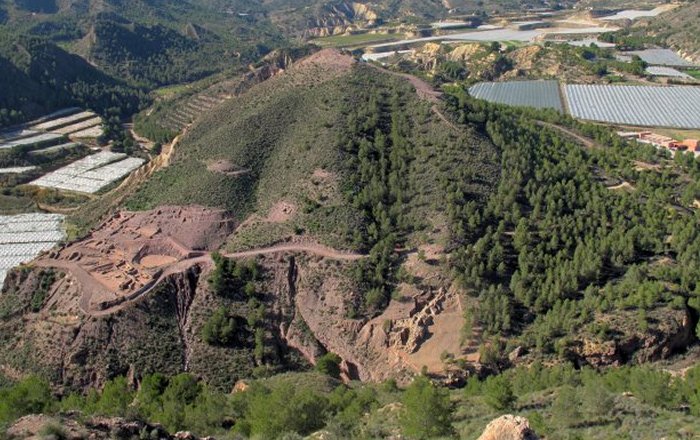 The fortified settlement of La Bastida (Totana, Murcia). This is one of the largest and best excavated settlements of El Argar. Credit: ASOME-UAB