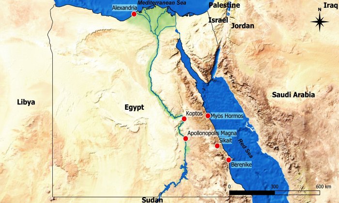 Location of Sikait in the Eastern Desert