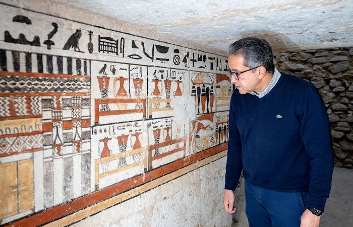 Five Magnificent Engraved Ancient Tombs Discovered Near King Merenre Pyramid In Saqqara, Egypt