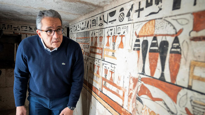 Five Magnificent Engraved Ancient Tombs Discovered Near King Merenre Pyramid In Saqqara, Egypt