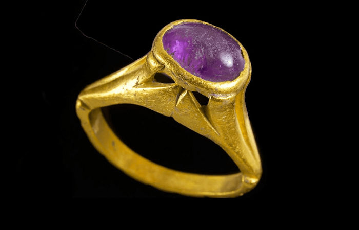 Ancient Greek Amethyst Ring To Ward Off A Hangover Discovered At The World's Largest Byzantine Wine Factory In Yavne, Israel