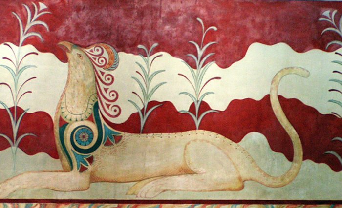 Knossos fresco in throne palace