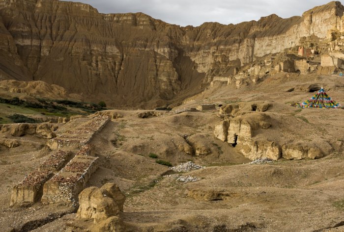 Ruins of the Guge capital at Tsaparang of Guge