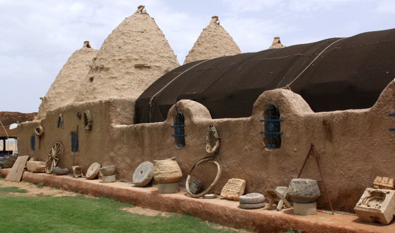 Beautifully reconstructed beehive houses of Harran that were transformed in a small museum and tea house