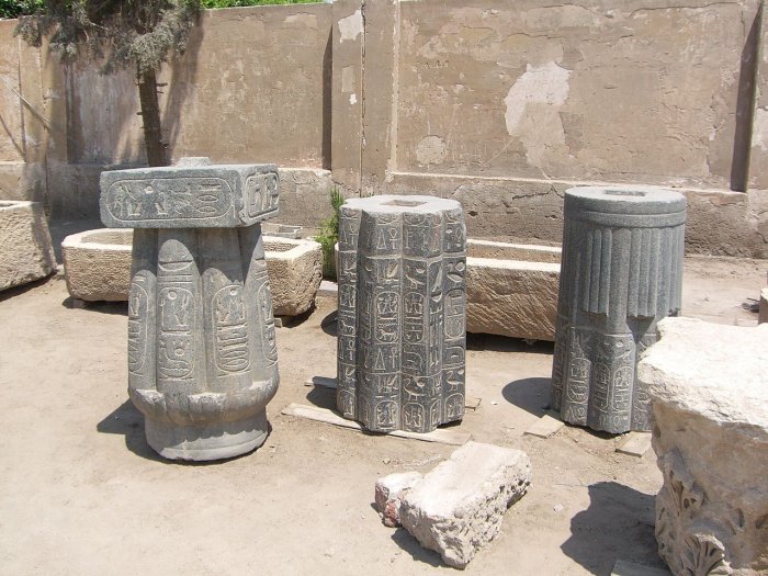 Capitals from Heliopolis 18–20. dynasty.