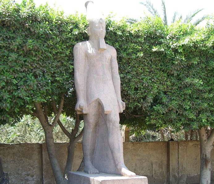  Colossus of Sesostris I at the entrance of the open-air museum of Heliopolis - TWELFTH dynasty Middle Kingdom - Cairo