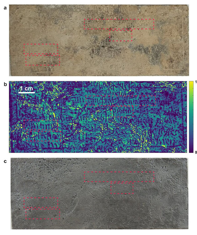 Terahertz Imaging Reveals Hidden Inscription On Early Modern Funerary Cross 