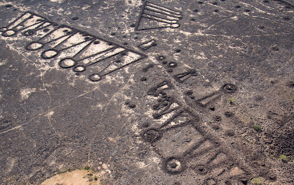 Tombs flanking a funerary avenue in the al Ha’it Oasis.