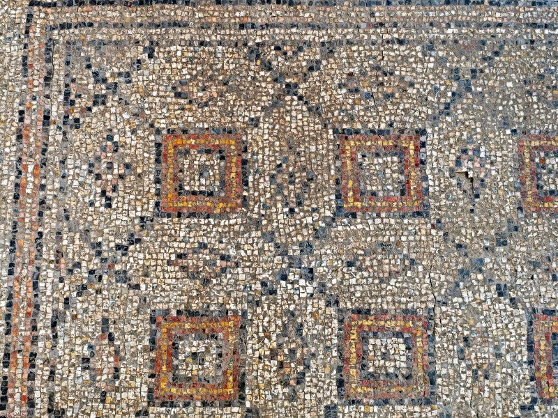 The impressive 1600-year-old mosaic uncovered in Yavne Copyright: ᴀssaf Peretz, Israel Antiquities Authority