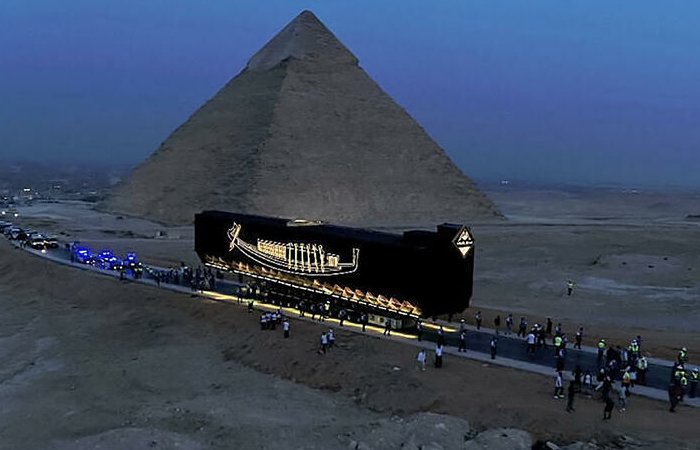 King Khufu's 4,600-Year-Old Solar Boat Has Been Transported To The Grand Egyptian Museum