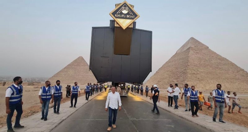 King Khufu's 4,600-Year-Old Solar Boat Has Been Transported To The Grand Egyptian Museum