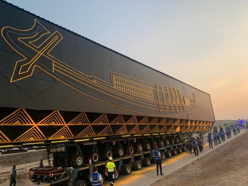 King Khufu's 4,600-Year-Old Solar Boat Has Been Transported To The Grand Egyptian Museum