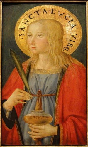 Lucy by Cosimo Rosselli, Florence, c. 1470, tempera on panel.