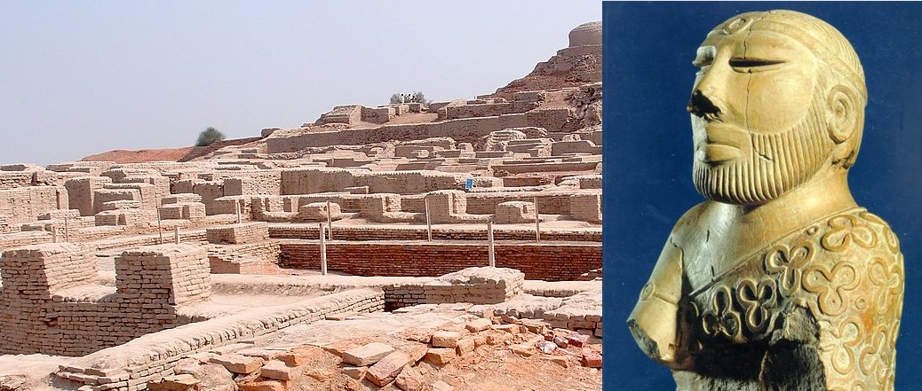 Left: A view of the Buddhist stupa in the background located in the higher settlement to the west, generally referred to as the citadel mound, and it is mostly comprised of the ruins of ancient administrative buildings constructed on top of a mᴀssive mud-brick platform. Saqib Qayyum - CC BY-SA 3.0; Right: 