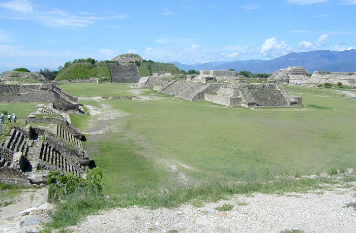 The Main Plaza at the center of Monte Albán. Credit: Linda Nicholas, Field Museum