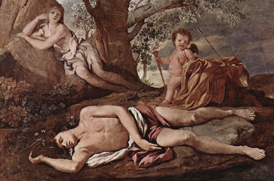 Echo and Narcissus by Nicolas Poussin, Louvre Museum