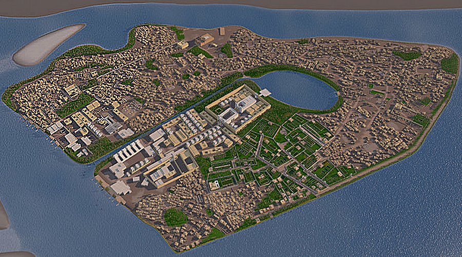 Reconstruction of the city of Pi-Ramesse in the early 13th-century BC, 2016. © artefacts-berlin.de