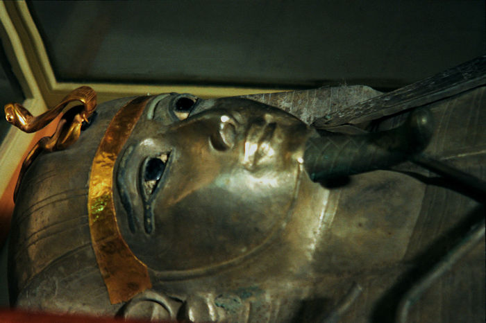 Pharaoh Psusennes I Was Buried In The Silver Coffin Decorated With Gold