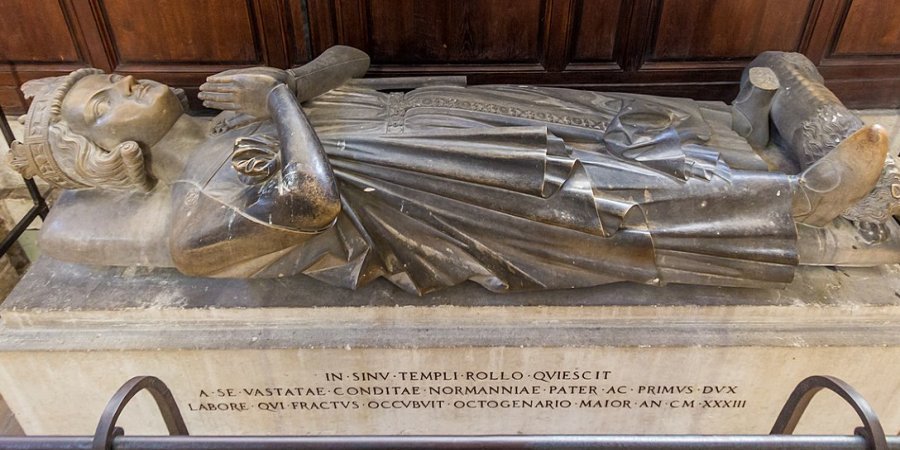 Rollo's grave at the Cathedral of Rouen