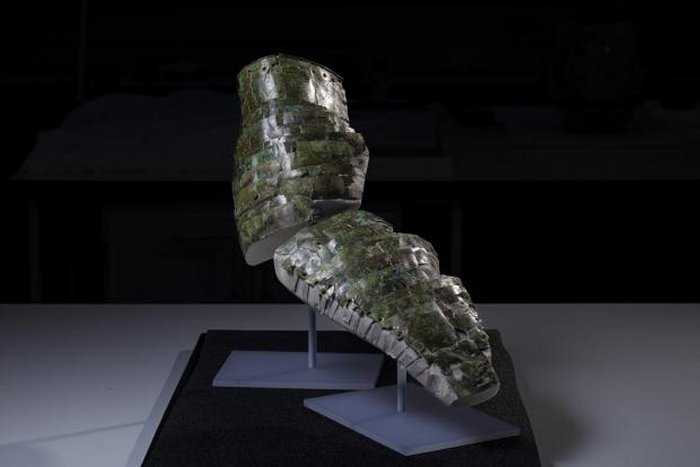 Extremely Unique Ancient Roman Arm Guard Found At Trimontium Fort - Restored And On Display For The First Time Ever