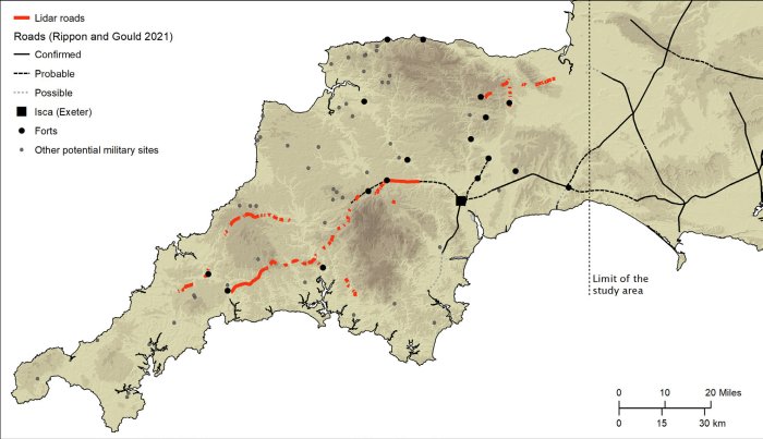 First-Ever Discovery Of Roman Road Network Spanning The South West UK By LIDAR