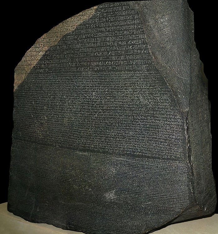 The Rosetta Stone in the British Museum. Image via Wikipedia