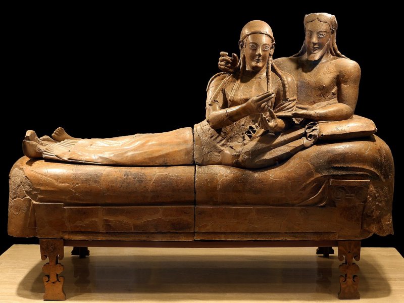 Sarcophagus of the Spouses from Caere, now in the National Etruscan Museum at Villa Giulia in Rome. Image credit: Sailko - CC BY-SA 4.