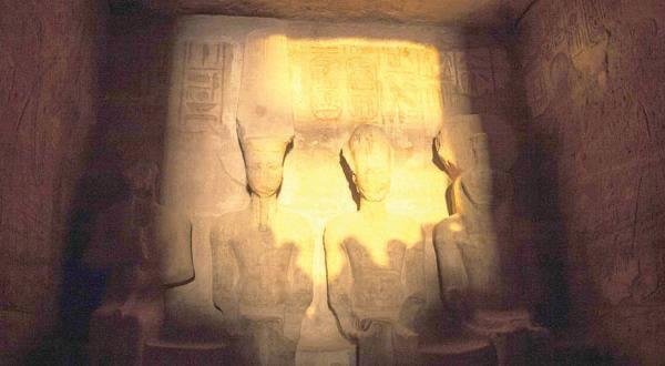 Magnificent Solar Alignment Phenomenon In Abu Simbel - The Sun Illuminates The Face Of Pharaoh Ramses II