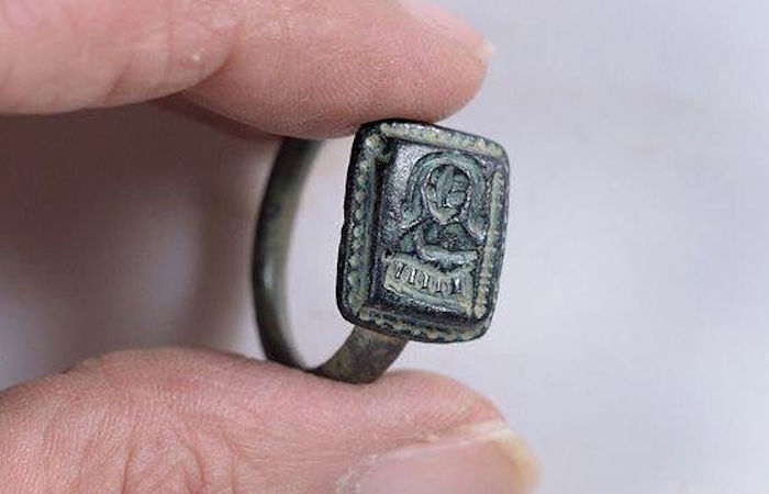 Ancient Bronze Ring Bearing The Image Of St. Nicholas May Have Been Worn For Protection