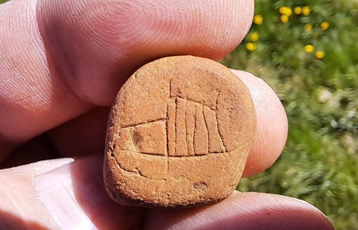 Small Stone Carved With A Viking Ship May Be Oldest Picture Ever Found In Iceland