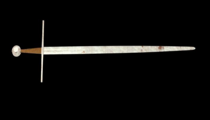 Visualization of the sword as seen under the marine bracelet. Joppe Gosker, Israel Antiquities Authority