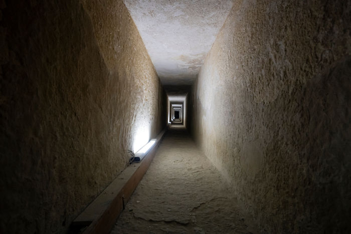 Never-Before-Seen Long Tunnel Discovered Inside The Khufu Pyramid