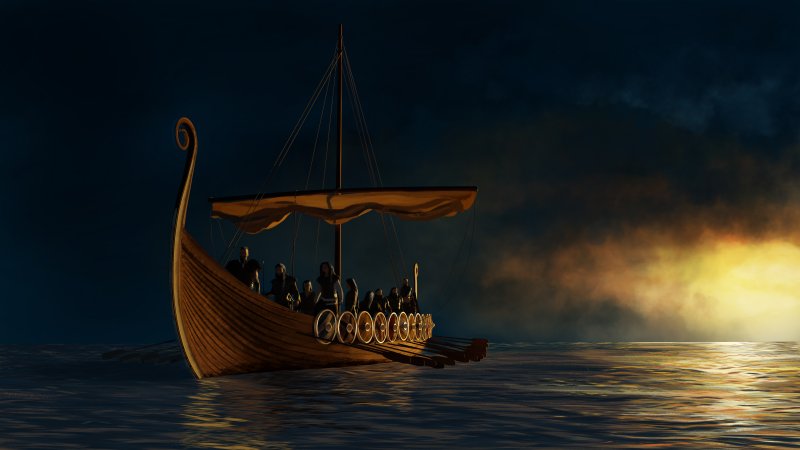 Ship-Shaped Burial Of Tjelvar - Legendary First Man Who Brought Fire To Gotland